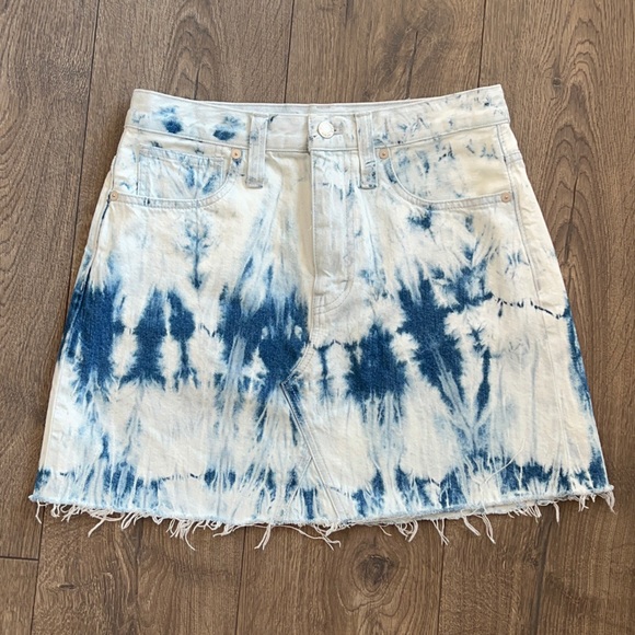 Madewell Women’s Tie-dye A-Line Jean Skirt. - Picture 11 of 11